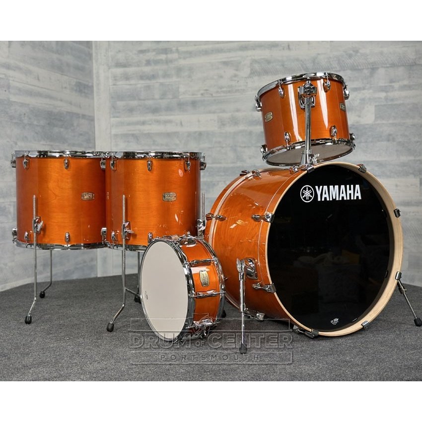 Yamaha Stage Custom Birch 5pc Drum Set 24/14/16/18/14 Honey Amber - Drum Center Of Portsmouth
