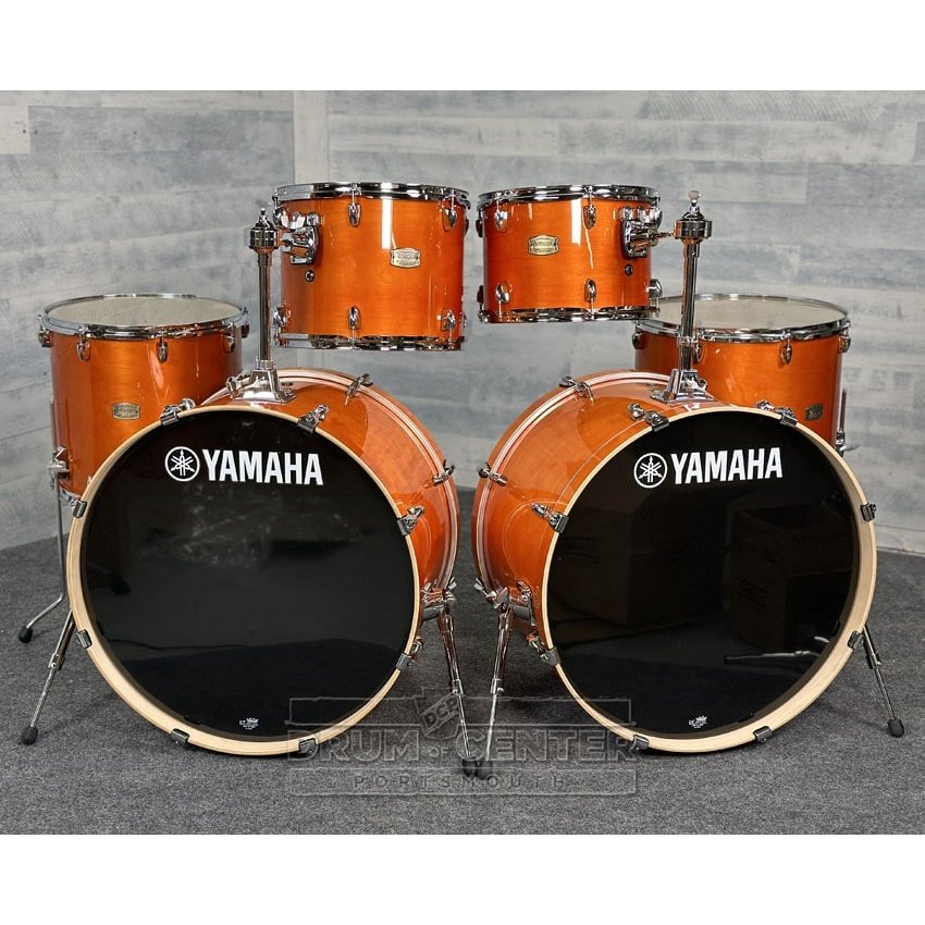 Yamaha Stage Custom Birch 6pc Drum Set (24" Double Bass) Honey Amber - Drum Center Of Portsmouth