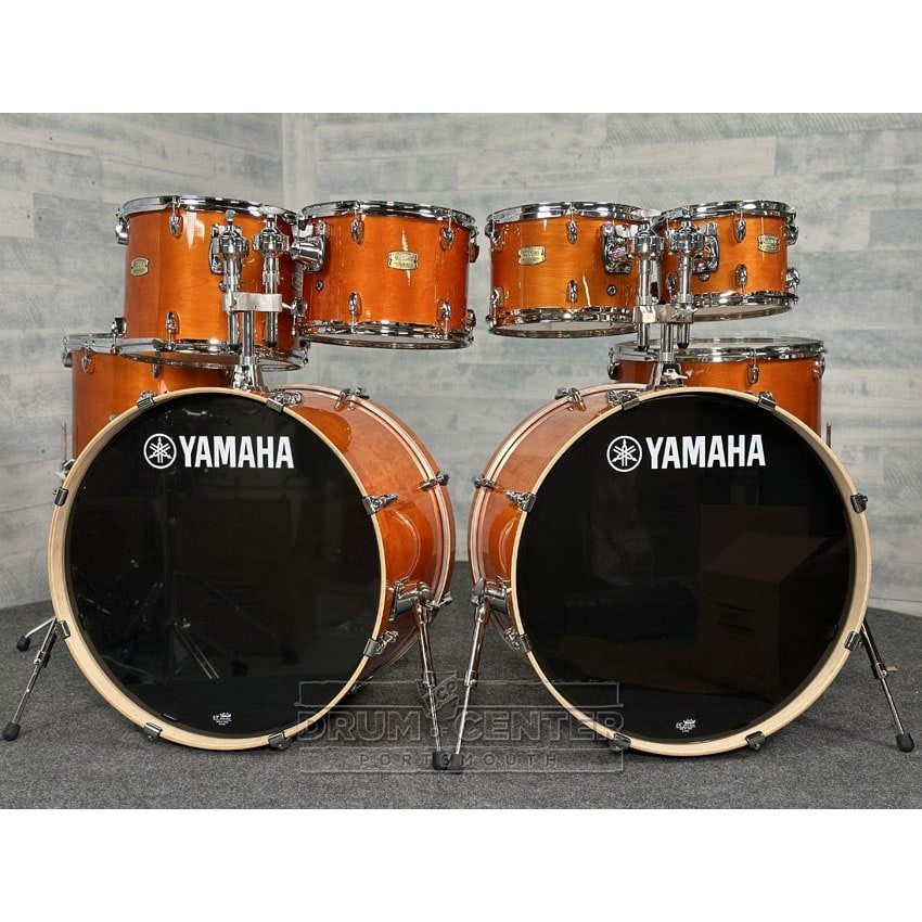 Yamaha Stage Custom Birch 8pc Drum Set (24" Double Bass) Honey Amber - Drum Center Of Portsmouth