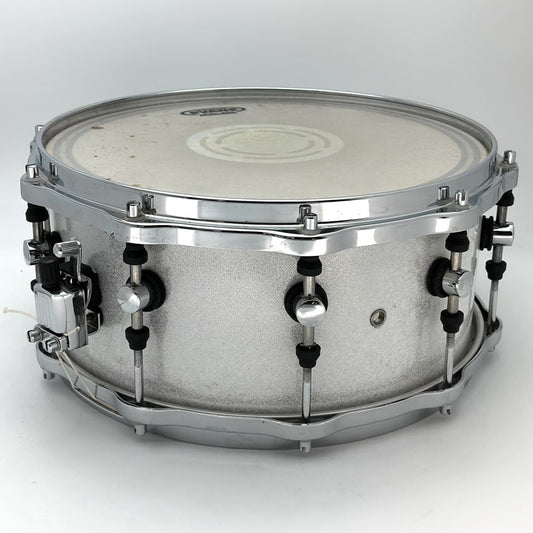 Used Sonor Designer Snare Drum - White Sparkle 14x6.5 - Very Good - Drum Center Of Portsmouth