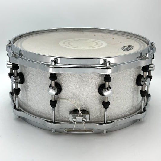 Used Sonor Designer Snare Drum - White Sparkle 14x6.5 - Very Good - Drum Center Of Portsmouth
