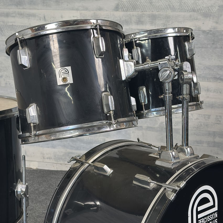 Used Percussion Plus 4pc Drum Set Black - Fair - Drum Center Of Portsmouth