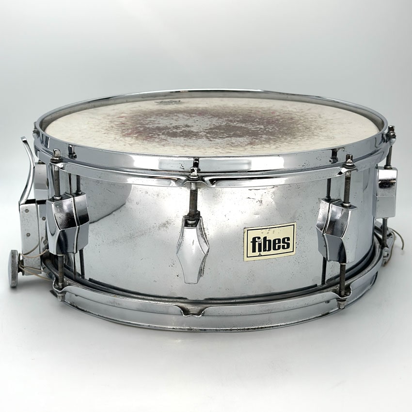 Used Fibes Fiberglass Snare Drum 14x6.5 Chrome Wrap - Good - Drum Center Of Portsmouth