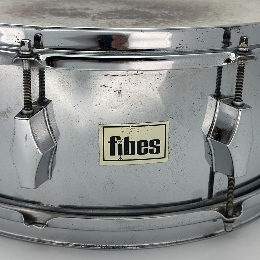Used Fibes Fiberglass Snare Drum 14x6.5 Chrome Wrap - Good - Drum Center Of Portsmouth