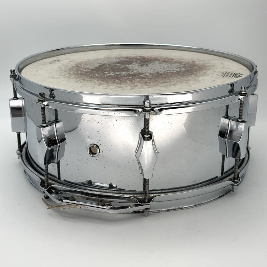 Used Fibes Fiberglass Snare Drum 14x6.5 Chrome Wrap - Good - Drum Center Of Portsmouth