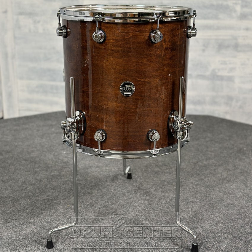 DW Performance Floor Tom 16x16 Walnut Lacquer - DCP Exclusive! - Drum Center Of Portsmouth