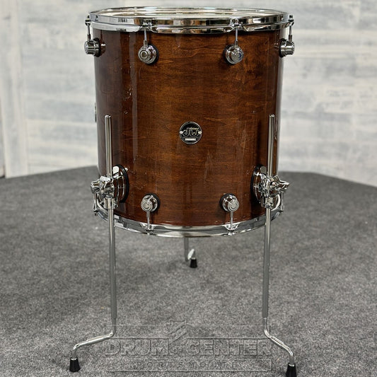 DW Performance Floor Tom 16x16 Walnut Lacquer - DCP Exclusive! - Drum Center Of Portsmouth