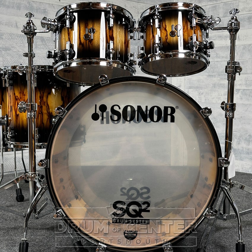 Sonor SQ2 Beech 5pc Drum Set Candy Black Burst Over African Marble - Drum Center Of Portsmouth