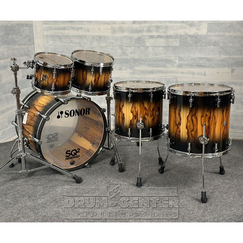 Sonor SQ2 Beech 5pc Drum Set Candy Black Burst Over African Marble - Drum Center Of Portsmouth