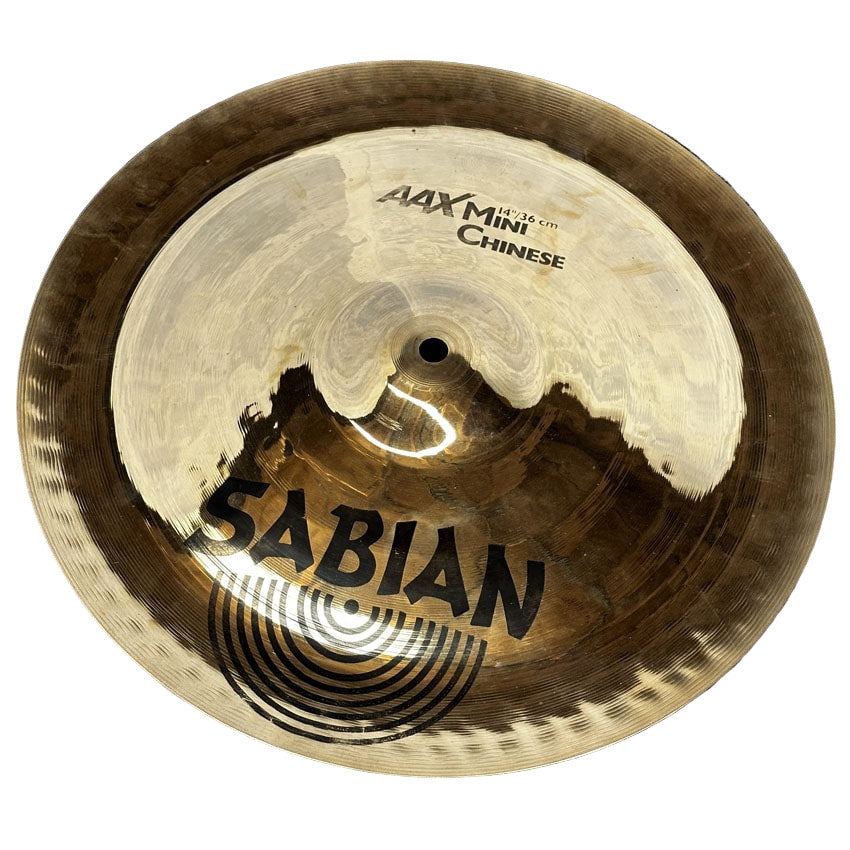 Used Sabian AAX Brilliant Mini Chinese Cymbal 14" - Excellent - Drum Center Of Portsmouth