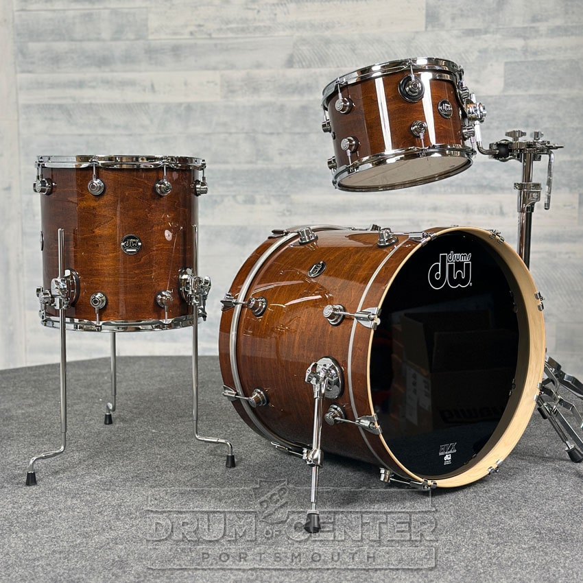 DW Performance 3pc Drum Set 20/12/14 Walnut Lacquer - DCP Exclusive! - Drum Center Of Portsmouth