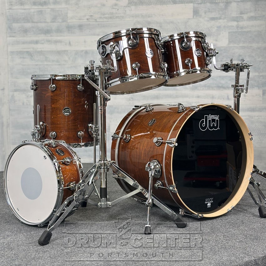 DW Performance 5pc Drum Set w/20"BD Walnut Lacquer - DCP Exclusive! - Drum Center Of Portsmouth