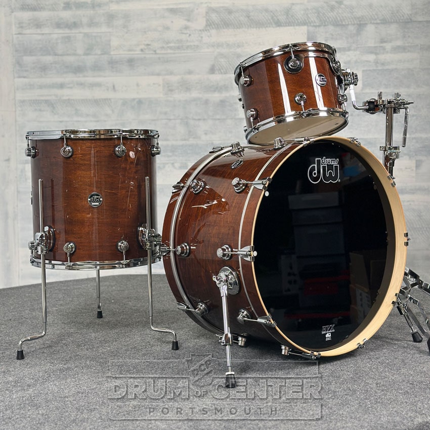 DW Performance 3pc Drum Set 24/13/16 Walnut Lacquer - DCP Exclusive! - Drum Center Of Portsmouth