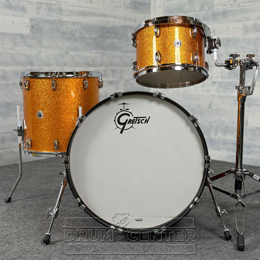 Gretsch Brooklyn 3pc Classic Drum Set Gold Sparkle - Drum Center Of Portsmouth