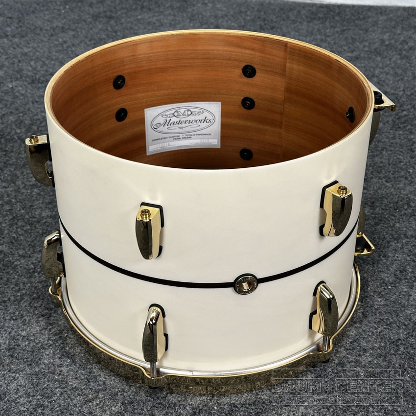 Pearl Masterworks 5pc Maple/Gum Drum Set Tiramisu w/Barnwood Inlay & Gold Hw - Drum Center Of Portsmouth