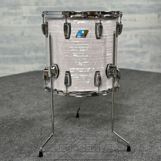 Ludwig Classic Maple "Super 70's" Floor Tom 14x14 70s White Marine Pearl - DCP Exclusive! - Drum Center Of Portsmouth