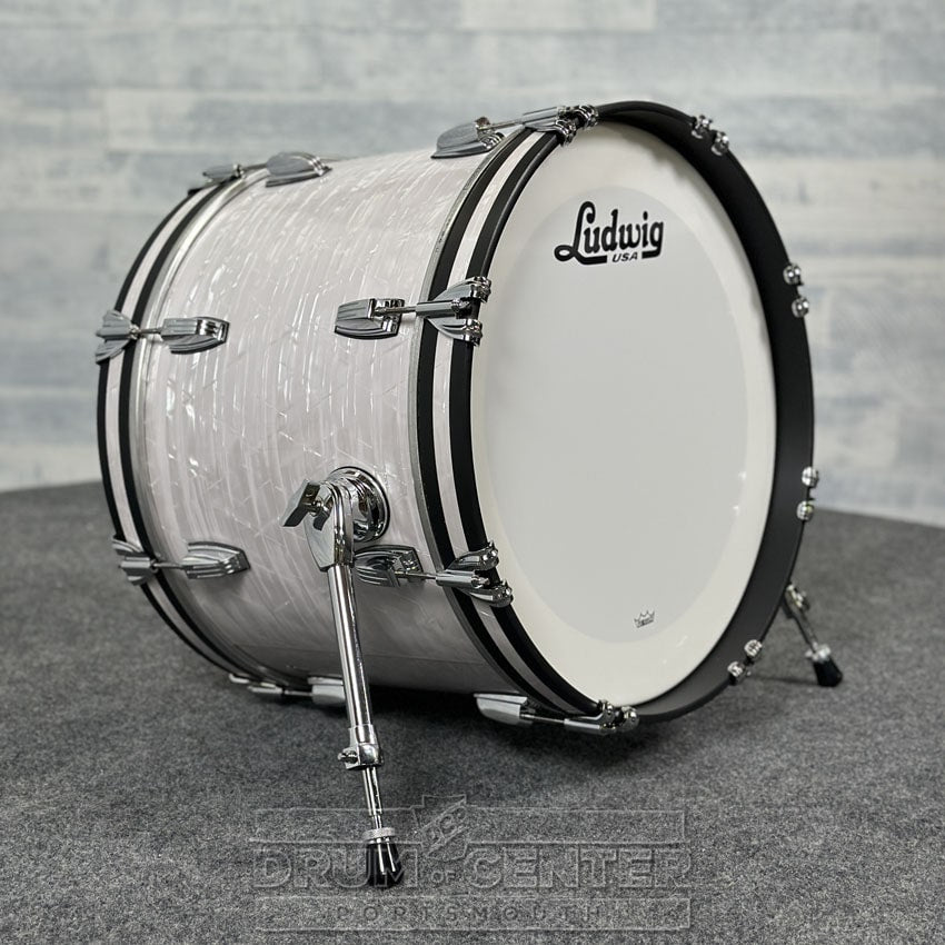 Ludwig Classic Maple "Super 70's"  Bass Drum 20x14 70s White Marine Pearl - DCP Exclusive! - Drum Center Of Portsmouth