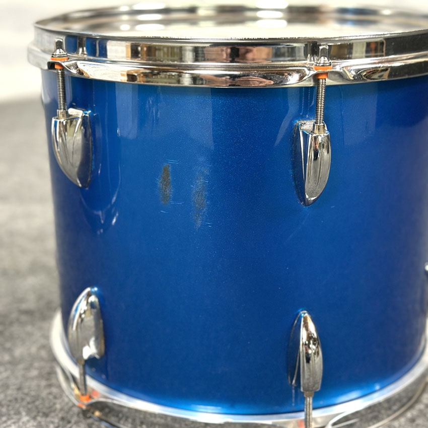Used Ludwig Accent 4pc Drum Set Blue Wrap - Good - Drum Center Of Portsmouth