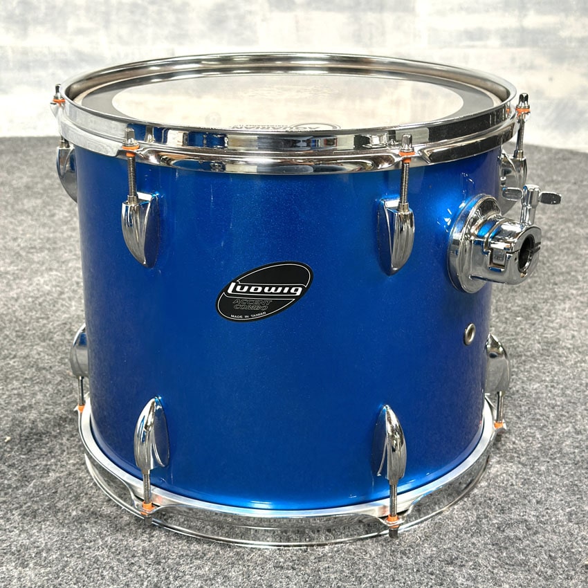 Used Ludwig Accent 4pc Drum Set Blue Wrap - Good - Drum Center Of Portsmouth