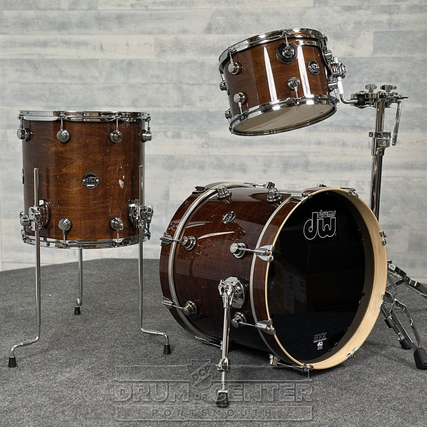 DW Performance 3pc Drum Set 18/12/14 Walnut Lacquer - DCP Exclusive! - Drum Center Of Portsmouth