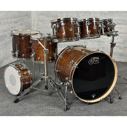 DW Performance 7pc Drum Set Walnut Lacquer - DCP Exclusive! - Drum Center Of Portsmouth