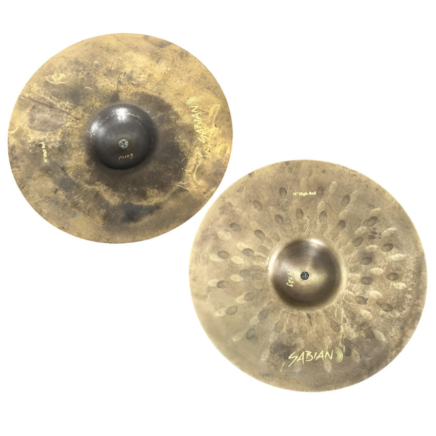 Used Sabian HHX Anthology High Bell Hi Hat Cymbals 14" - Excellent - Drum Center Of Portsmouth