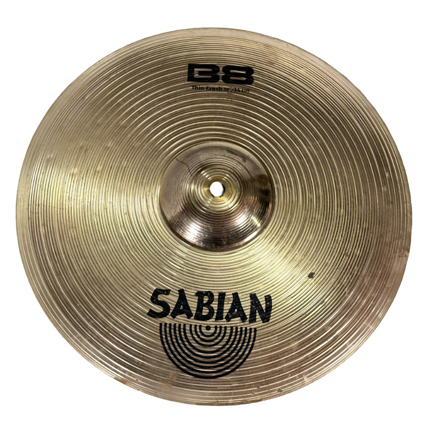 Used Sabian B8 Thin Crash Cymbal 14" - Fair - Drum Center Of Portsmouth