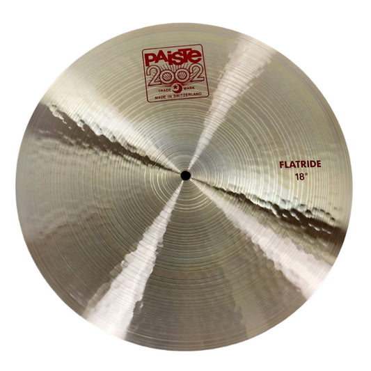 Used Paiste 2002 Flat Ride Cymbal 18" - Excellent - Drum Center Of Portsmouth