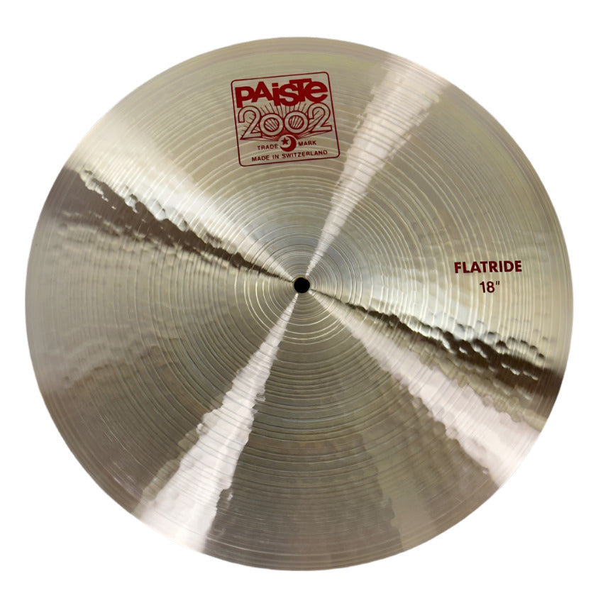 Used Paiste 2002 Flat Ride Cymbal 18" - Excellent - Drum Center Of Portsmouth