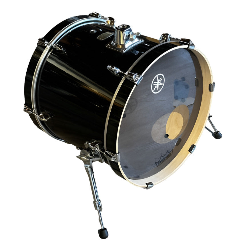 Used Yamaha Stage Custom Birch Bass Drum 18x15 Raven Black - Very Good - Drum Center Of Portsmouth