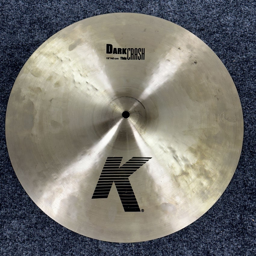 Used Zildjian K Dark Thin Crash Cymbal 16" - Excellent - Drum Center Of Portsmouth