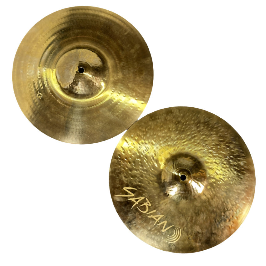 Used Sabian Paragon Hi Hat Cymbals Brilliant 13" - Very Good - Drum Center Of Portsmouth