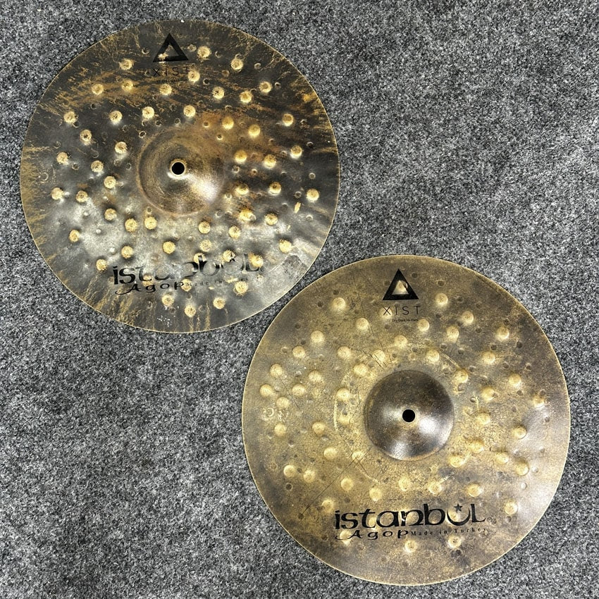 Used Istanbul Agop Xist Dry Dark Hi Hat Cymbals 13" - Very Good - Drum Center Of Portsmouth