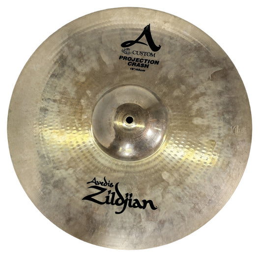 Used Zildjian A Custom Projection Crash Cymbal 18" - Good - Drum Center Of Portsmouth