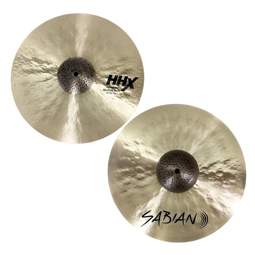 Used Sabian HHX Complex Medium Hi Hat Cymbals 14" - Good - Drum Center Of Portsmouth
