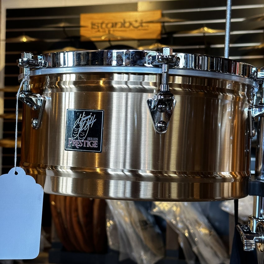 Used LP Hidalgo Bronze Timbales 13"/14" w/Stand - Good - Drum Center Of Portsmouth