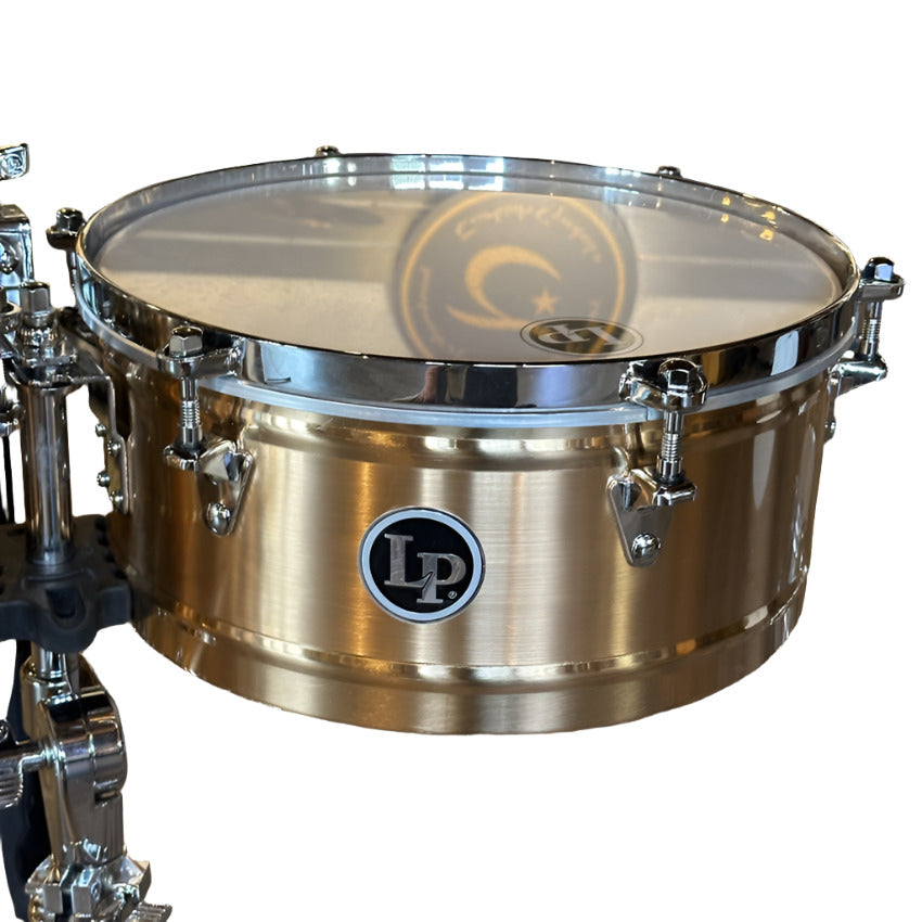 Used LP Hidalgo Bronze Timbales 13"/14" w/Stand - Good - Drum Center Of Portsmouth