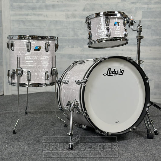 Ludwig Classic Maple 3pc Drum Set 20/12/14 70s White Marine Pearl - DCP Exclusive! - Drum Center Of Portsmouth