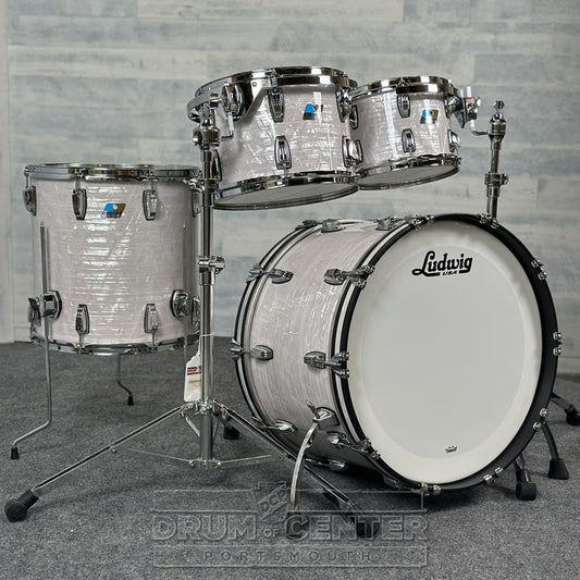 Ludwig Classic Maple "Super 70's"  4pc Drum Set 22/10/13/16 70s White Marine Pearl - DCP Exclusive! - Drum Center Of Portsmouth