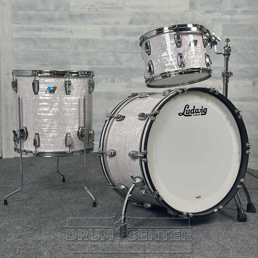 Ludwig Classic Maple 3pc Drum Set 22/13/16 70s White Marine Pearl - DCP Exclusive! - Drum Center Of Portsmouth