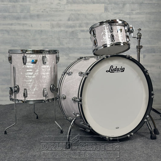 Ludwig Classic Maple "Super 70's"  3pc Drum Set 24/12/16 70s White Marine Pearl - DCP Exclusive! - Drum Center Of Portsmouth