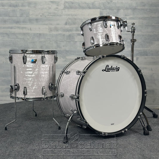 Ludwig Classic Maple "Super 70's"  3pc Drum Set 24/14/16 70s White Marine Pearl - DCP Exclusive! - Drum Center Of Portsmouth