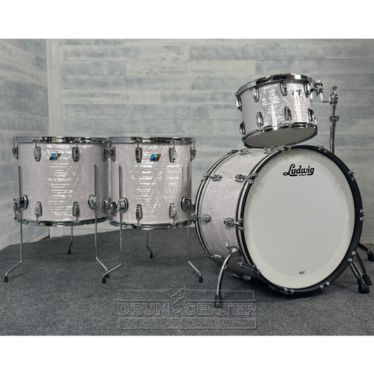 Ludwig Classic Maple "Super 70's"  4pc Drum Set 24/14/16/18 70s White Marine Pearl - DCP Exclusive! - Drum Center Of Portsmouth