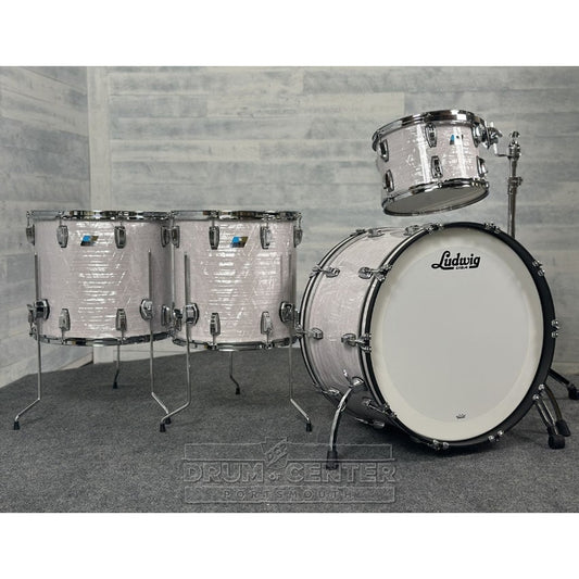 Ludwig Classic Maple "Super 70's"  4pc Drum Set 24/13/16/18 70s White Marine Pearl - DCP Exclusive! - Drum Center Of Portsmouth