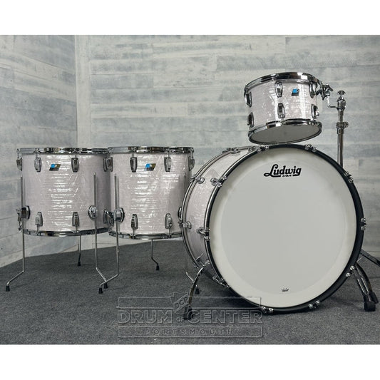 Ludwig Classic Maple "Super 70's"  4pc Drum Set 26/14/16/18 70s White Marine Pearl - DCP Exclusive! - Drum Center Of Portsmouth