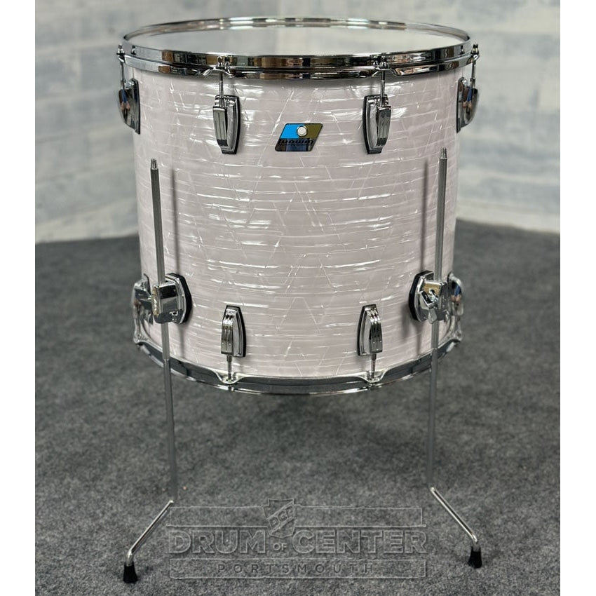 Ludwig Classic Maple "Super 70's"  Floor Tom 18x16 70s White Marine Pearl - DCP Exclusive! - Drum Center Of Portsmouth