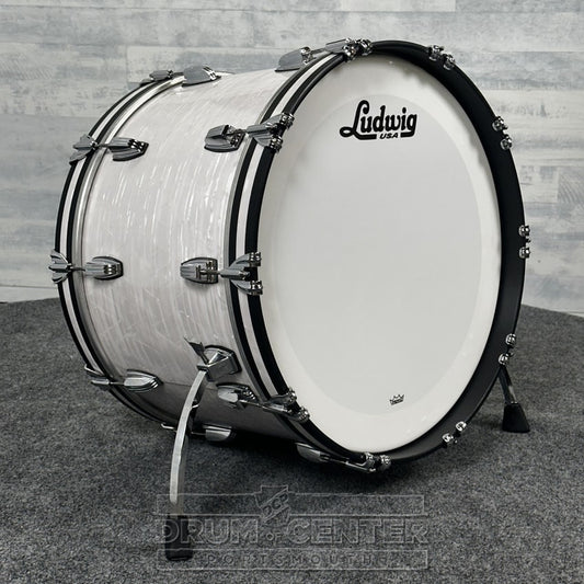 Ludwig Classic Maple "Super 70's" Bass Drum 22x14 70s White Marine Pearl - DCP Exclusive! - Drum Center Of Portsmouth