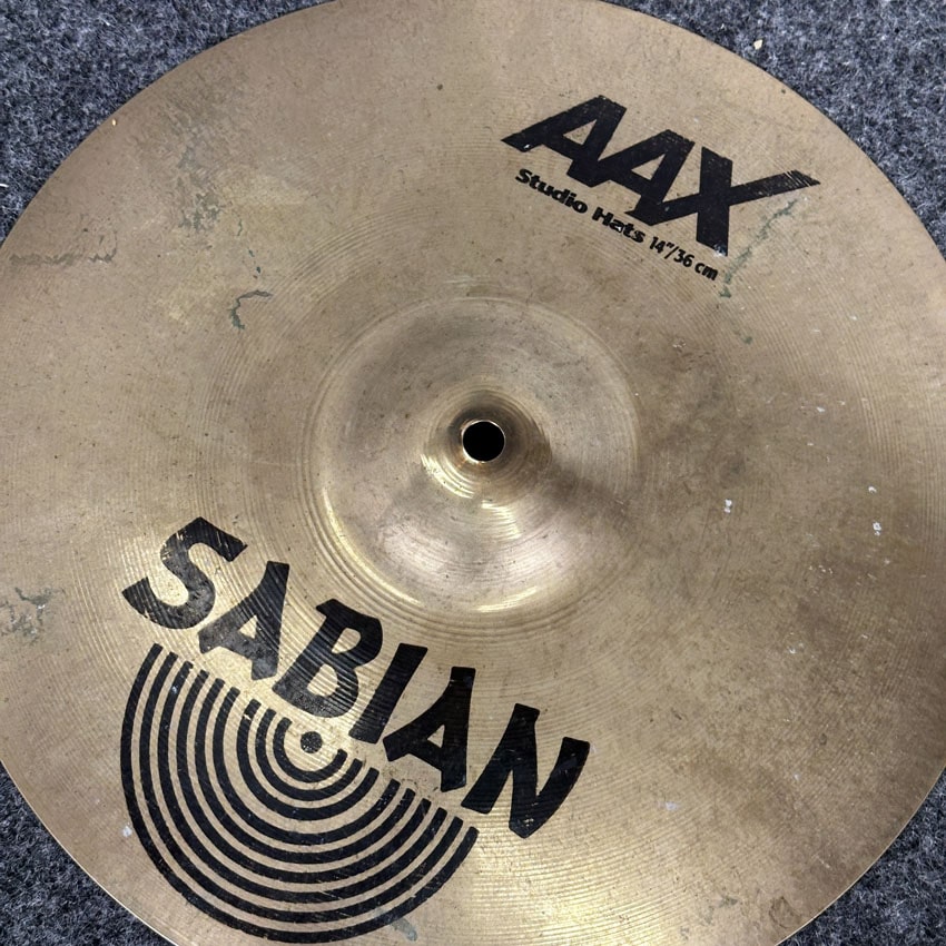 Used Sabian AAX Studio Hi Hat Cymbals 14" - Good - Drum Center Of Portsmouth