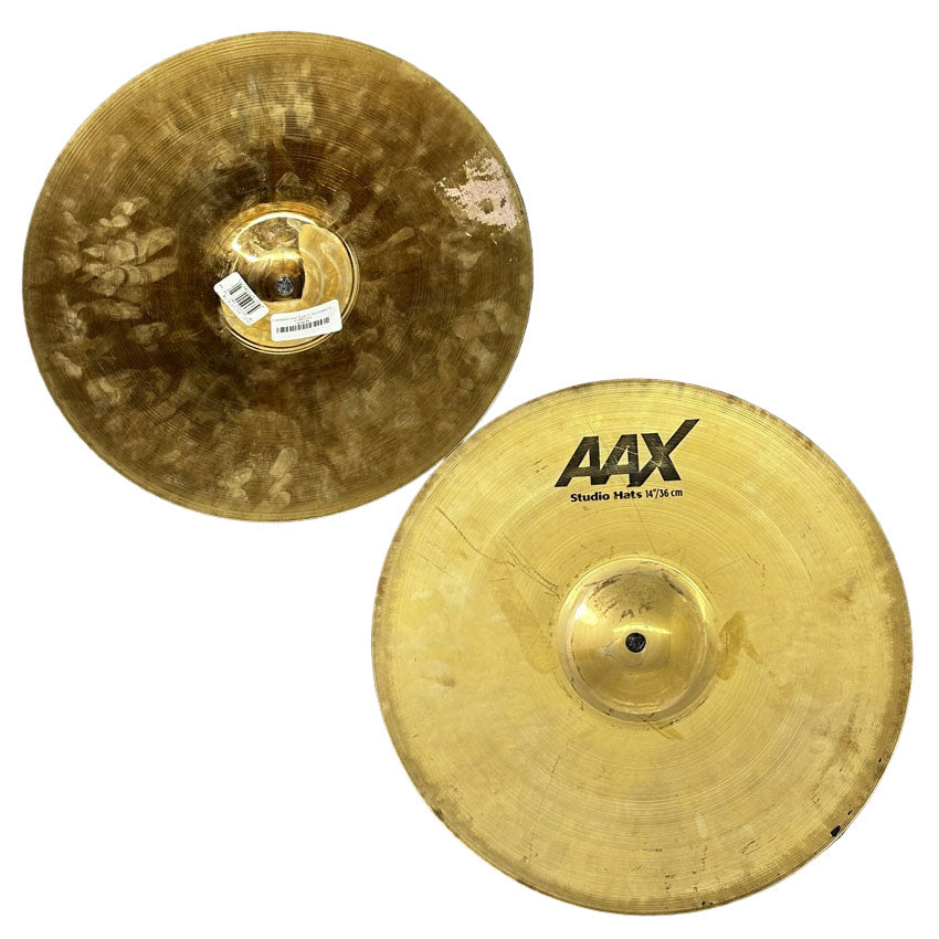 Used Sabian AAX Studio Hi Hat Cymbals 14" - Good - Drum Center Of Portsmouth