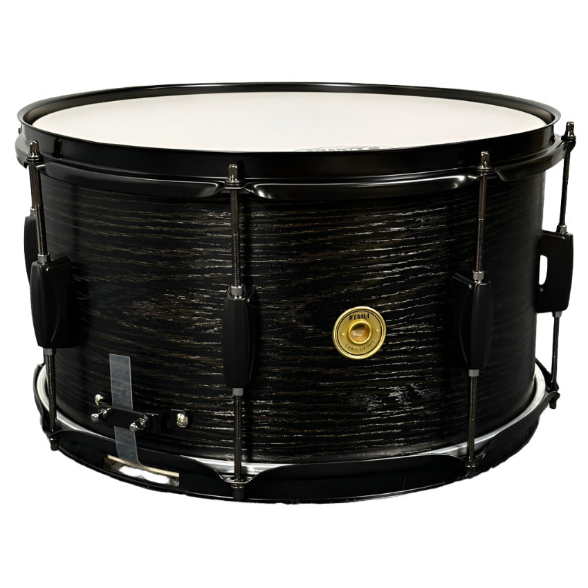 Used Tama Woodworks 14x8 Snare Drum Black Oak Wrap - Excellent - Drum Center Of Portsmouth